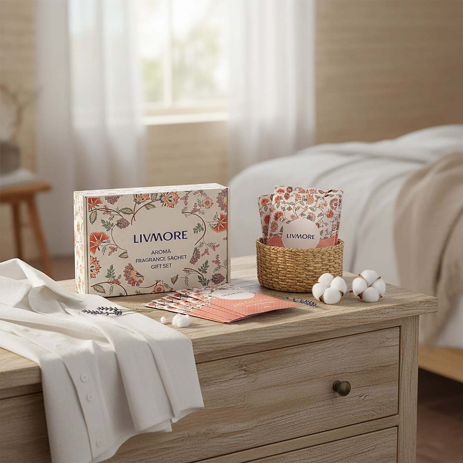 Livmore Fresh Linen Fragrance Sachet Set
