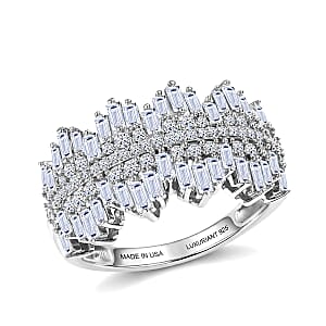 Luxuriant Lab Grown Diamond G-H SI 1.50 ctw Ring in Rhodium Over Sterling Silver (Size 7.0)