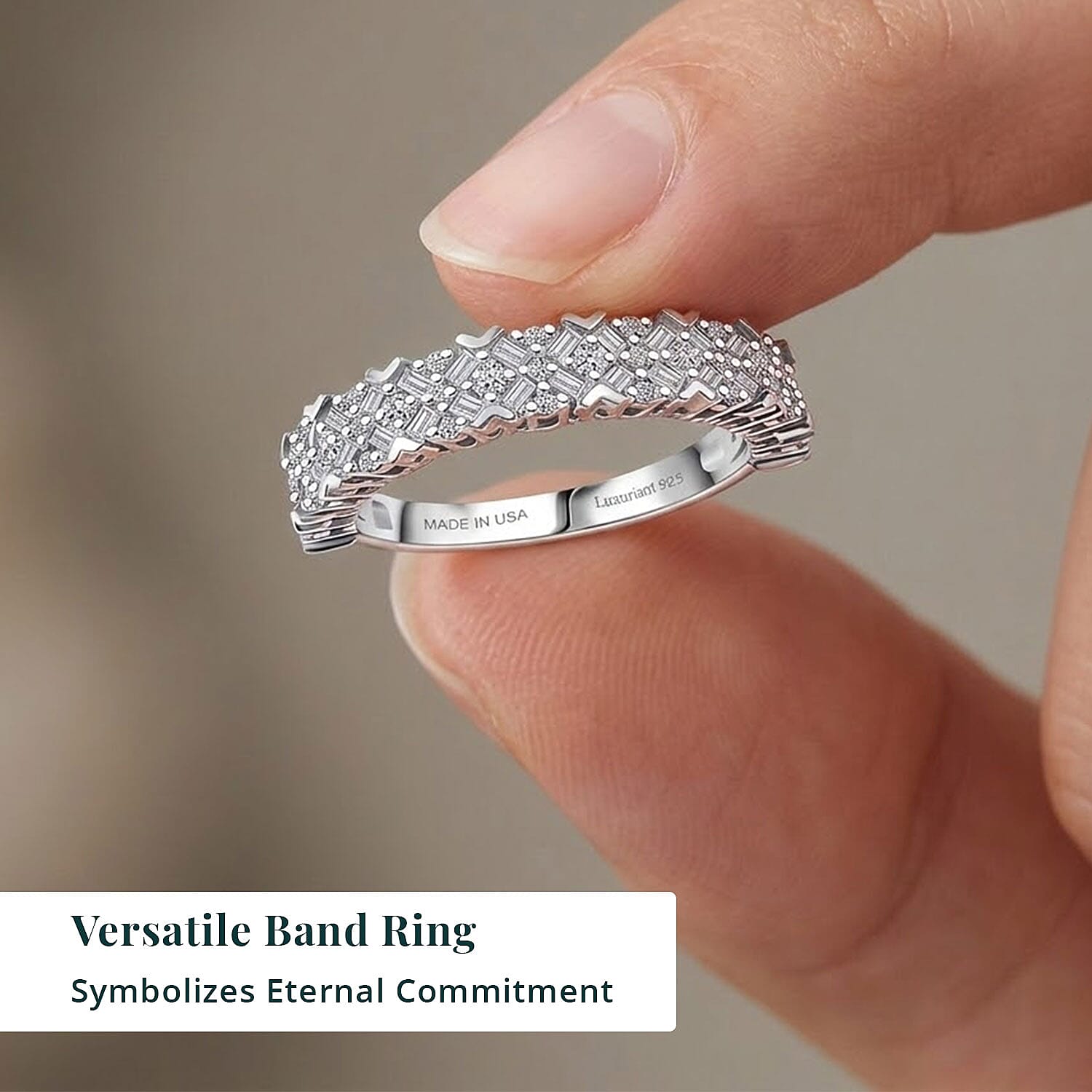 Luxuriant Lab Grown Diamond G-H SI 0.50 ctw Matrix Mosaic Ring in Rhodium Over Sterling Silver (Size 10.0)