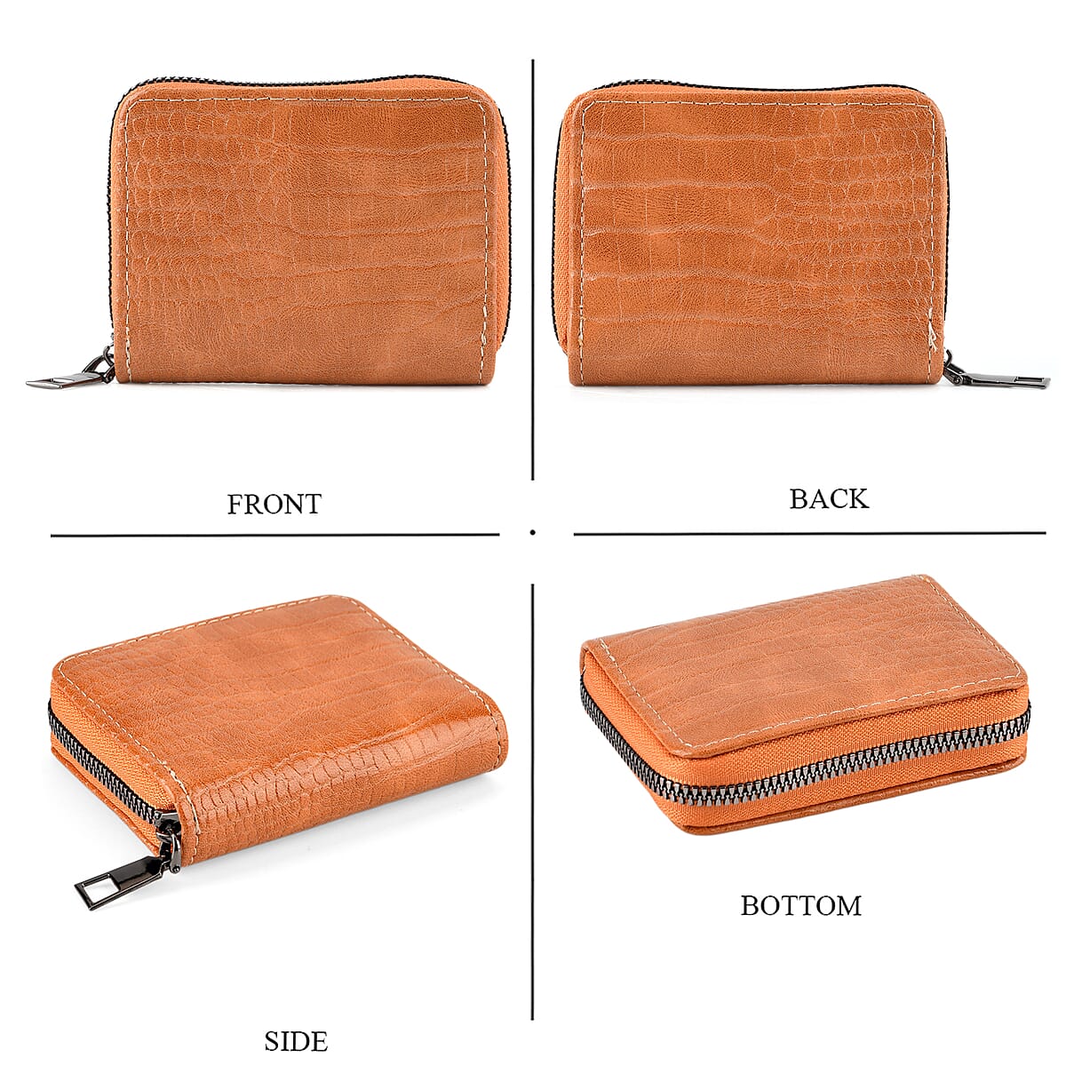 La Marey Coffee Faux Leather Crocodile Pattern Phone Bag with Woven Strap image number 4