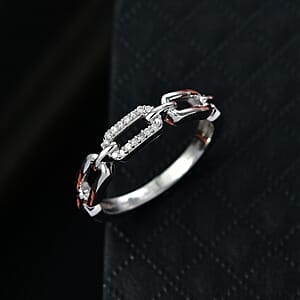 Luxuriant Lab Grown Diamond G-H SI 0.06 ctw Ring in Rhodium Over Sterling Silver (Size 10.0)