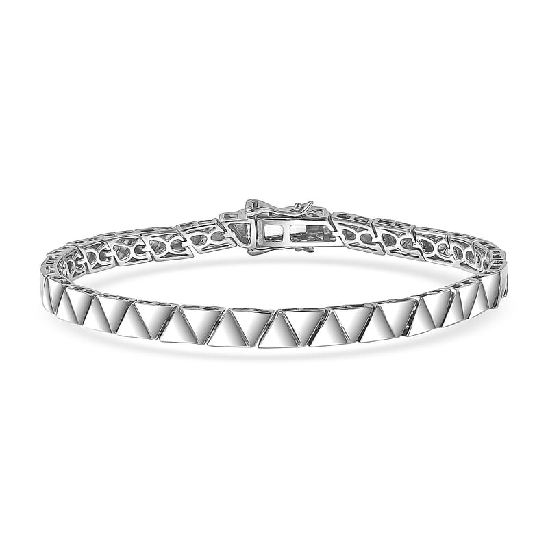 Ankur Treasure Chest Deal 950 Palladium Triangular Architecture Bracelet (7.25 In) 13.10 Grams