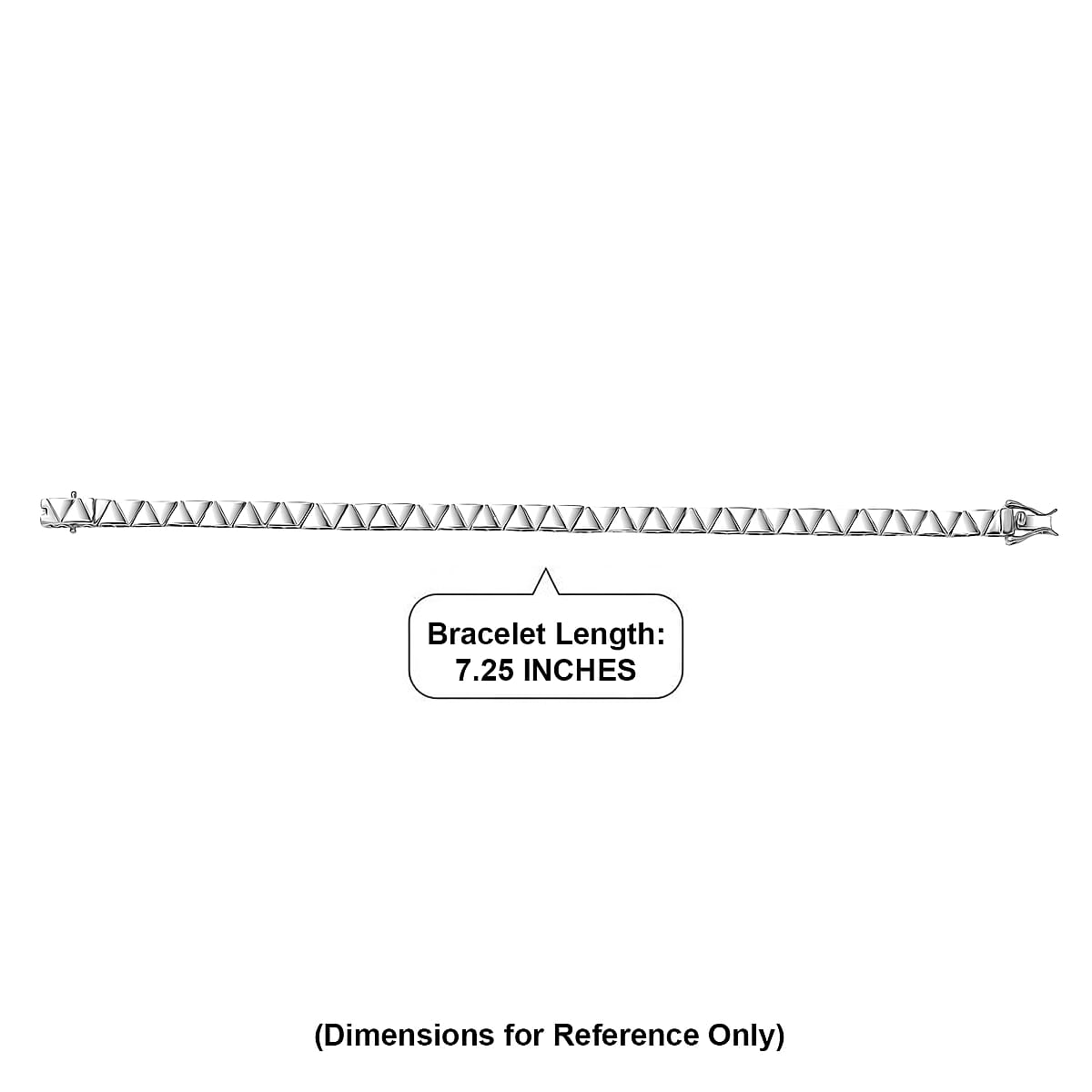 950 Palladium Triangular Architecture Bracelet (7.25 In) 13.10 Grams image number 4