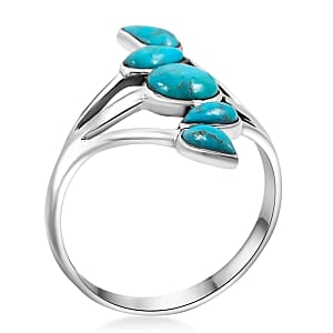 Santa Fe Style Kingman Turquoise 0.75 ctw Ring in Sterling Silver (Size 10.0)