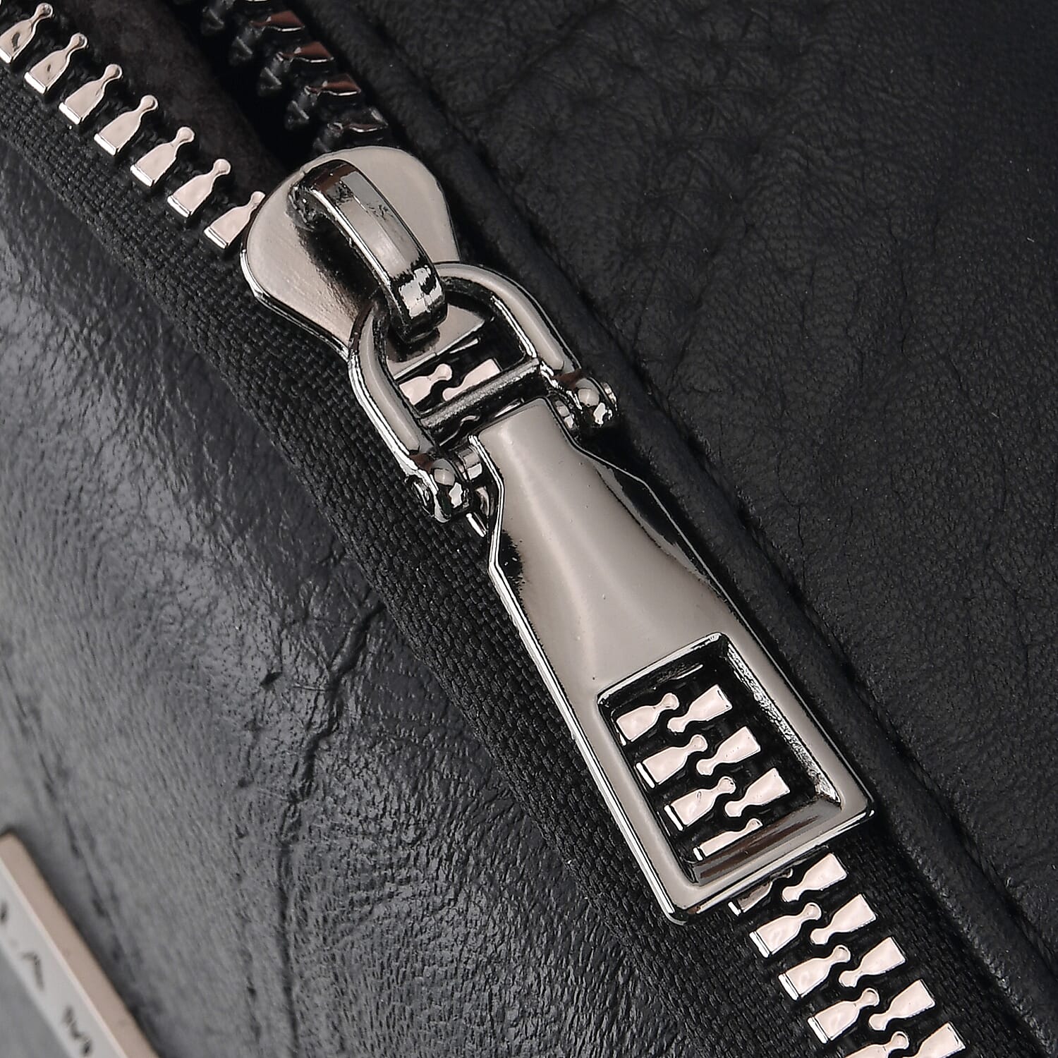La Marey Black Faux Leather Crossbody Phone Bag with Shoulder Strap