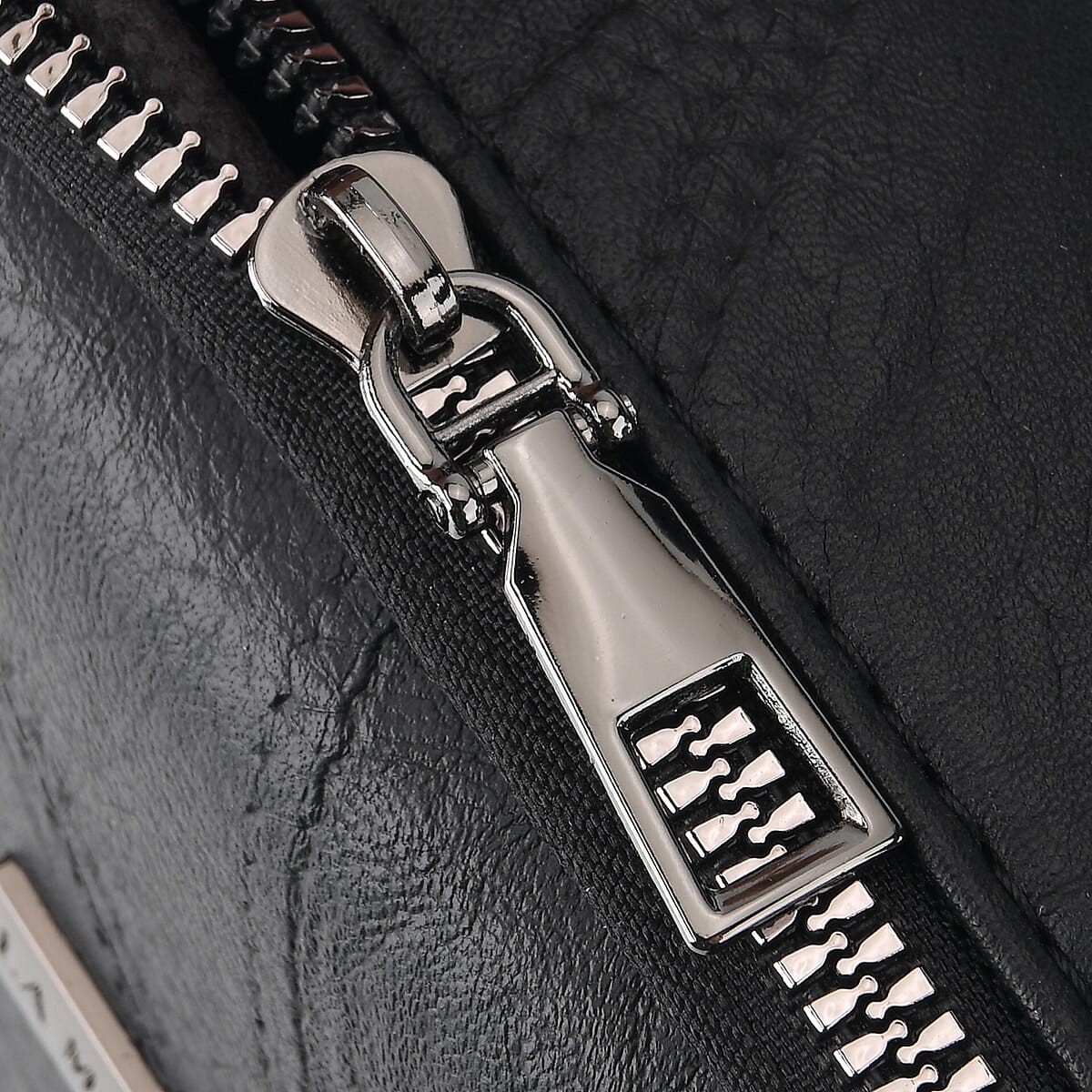 La Marey Black Faux Leather Crossbody Phone Bag with Shoulder Strap image number 4