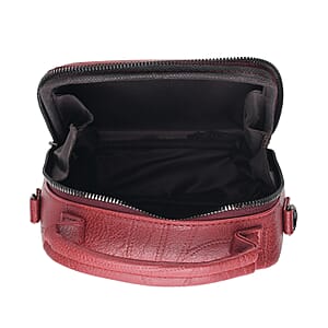 La Marey Wine Faux Leather Crossbody Phone Bag with Shoulder Strap