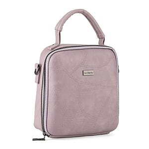 La Marey Lilac Faux Leather Crossbody Phone Bag with Shoulder Strap