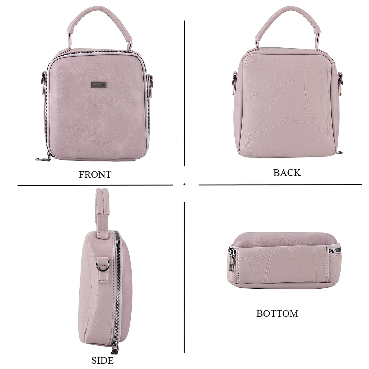 La Marey Lilac Faux Leather Crossbody Phone Bag with Shoulder Strap image number 1