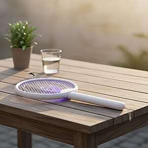 Livmore 3 in 1 Electric Mosquito Swatter - White