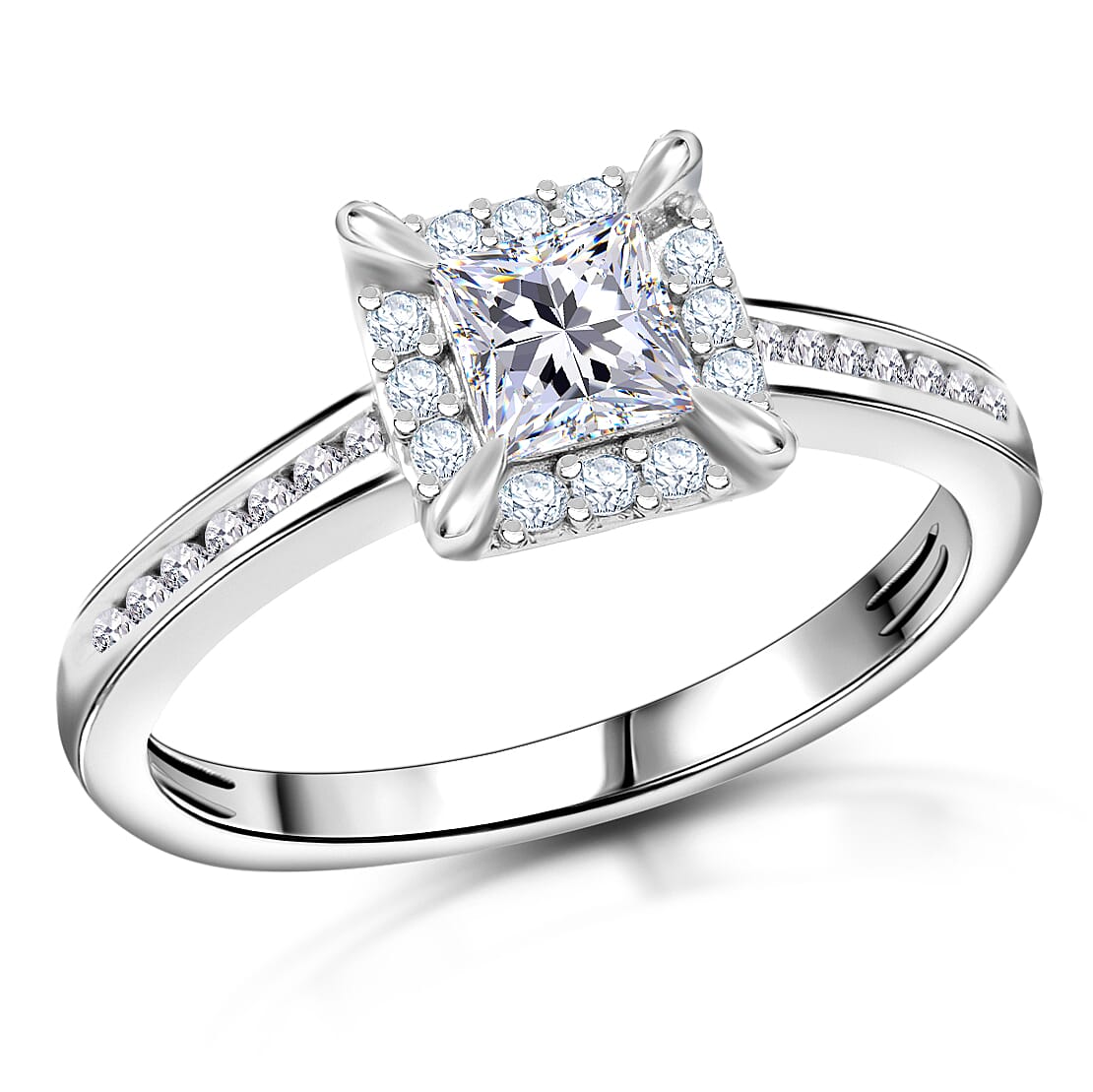 NY Closeout Diamond F VS 0.75 ctw Ring in 14K White Gold (Size 10.0)