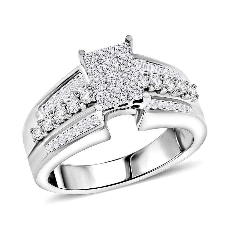 NY Closeout Diamond F VS 1.00 ctw Ring in 14K White Gold (Size 7.0) 6.85 Grams