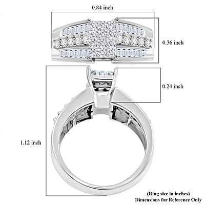 NY Closeout Diamond F VS 1.00 ctw Ring in 14K White Gold (Size 7.0) 6.85 Grams