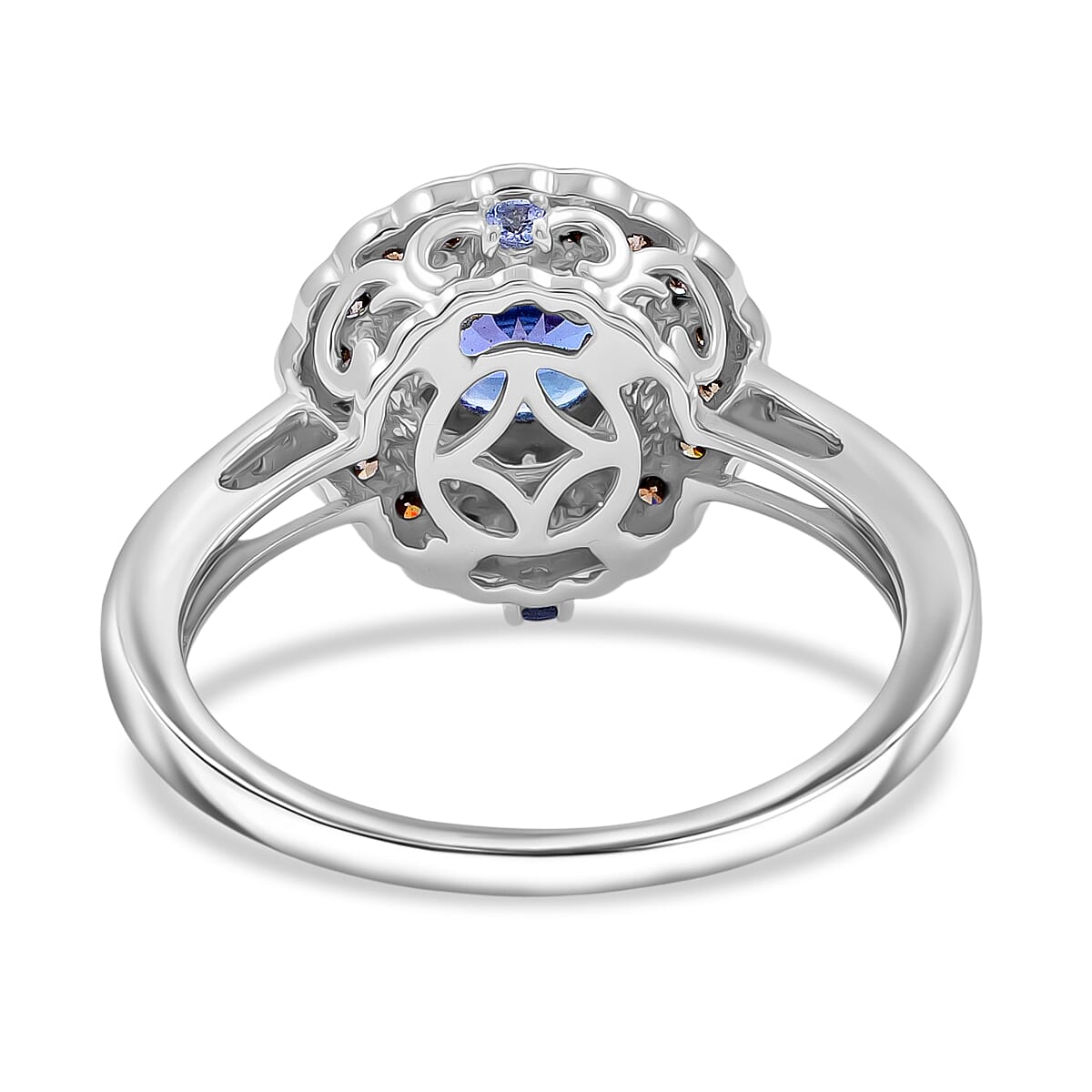 NY Closeout Tanzanite and F VS Diamond 1.37 ctw Ring in 14K White Gold (Size 7.0) 