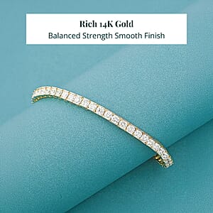 Doorbuster Luxuriant Lab Grown Diamond F VVS2 8.00 ctw Bracelet in 14K Yellow Gold (7.25 In) 12.35 Grams