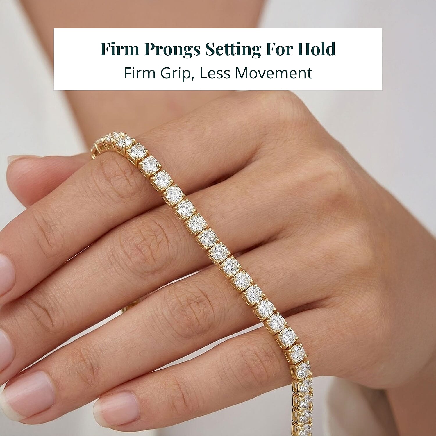 Luxuriant Lab Grown Diamond F VVS2 8.00 ctw Bracelet in 14K Yellow Gold (7.25 In) 12.35 Grams
