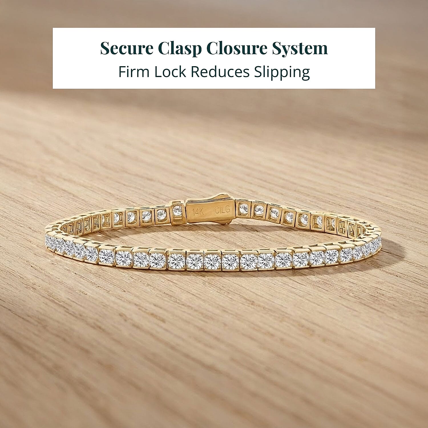 Luxuriant Lab Grown Diamond F VVS2 8.00 ctw Bracelet in 14K Yellow Gold (7.25 In) 12.35 Grams