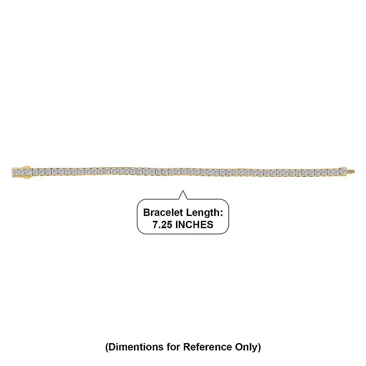 Doorbuster Luxuriant Lab Grown Diamond F VVS2 8.00 ctw Bracelet in 14K Yellow Gold (7.25 In) 12.35 Grams image number 6