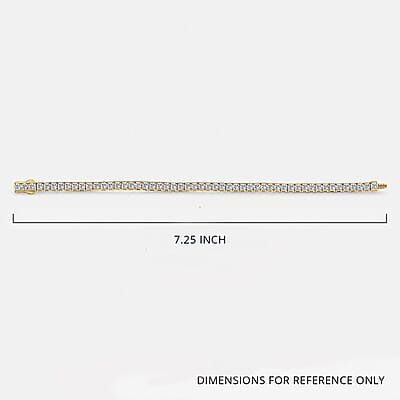 Luxuriant Lab Grown Diamond F VVS2 8.00 ctw Bracelet in 14K Yellow Gold (7.25 In) 12.35 Grams