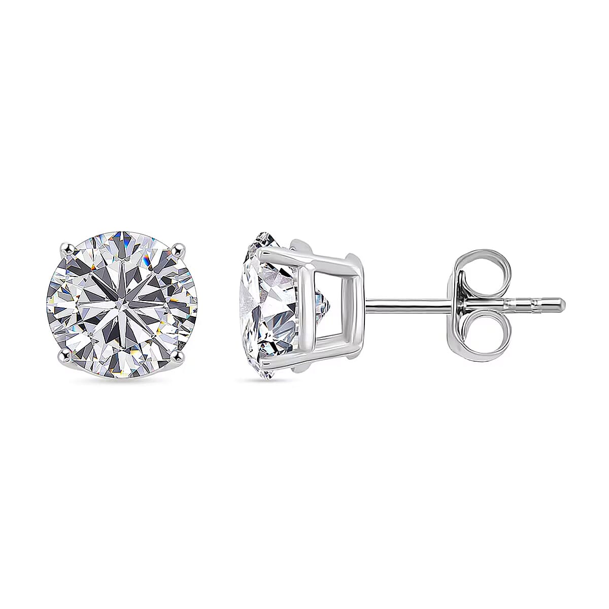 Doorbuster Luxuriant Lab Grown Diamond VS 2.00 ctw Stud Earrings in 14K White Gold image number 0
