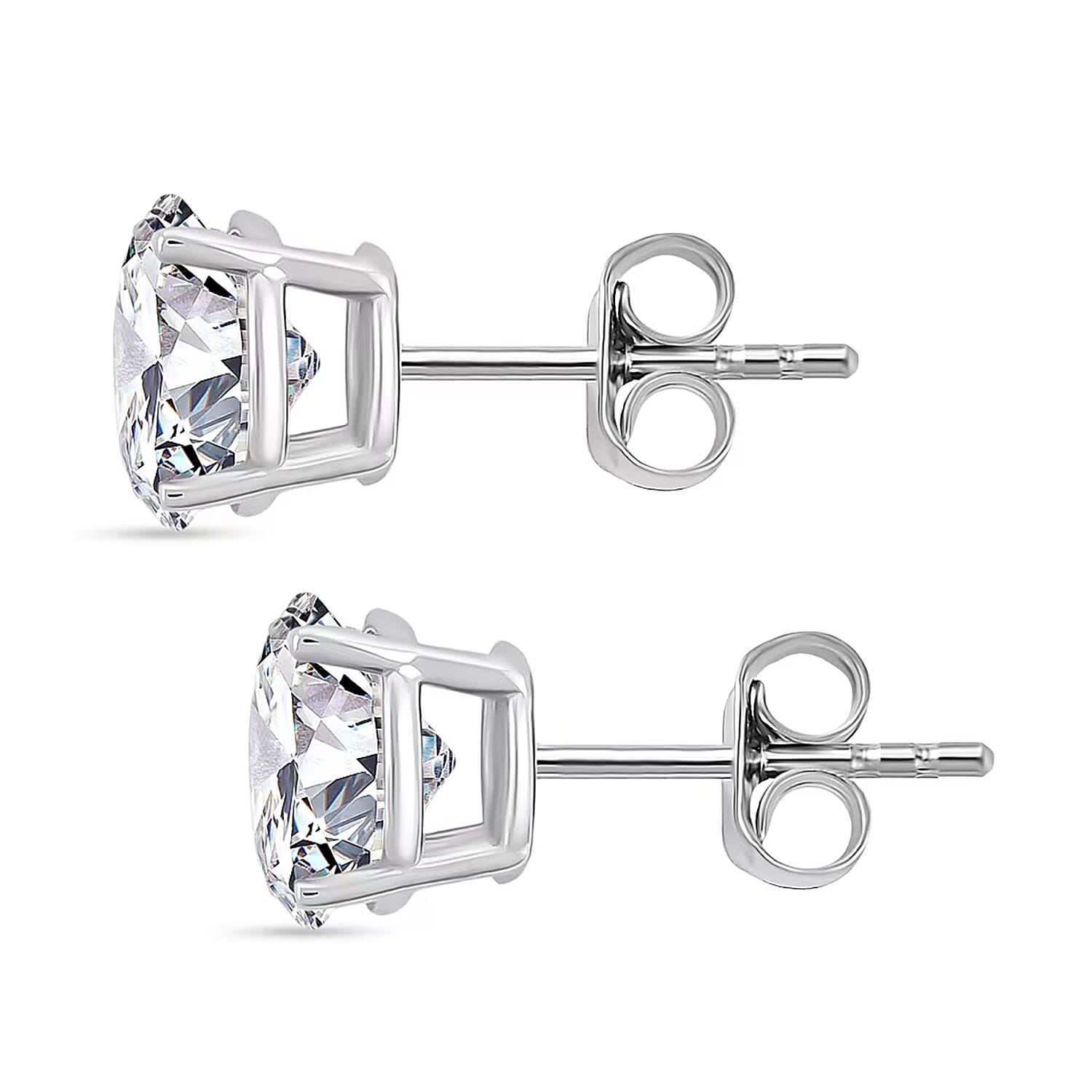 Luxuriant Lab Grown Diamond VS 2.00 ctw Stud Earrings in 14K White Gold