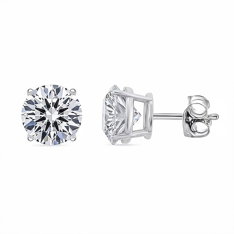 Luxuriant Lab Grown Diamond VS 4.00 ctw Stud Luxe Earrings in 14K White Gold