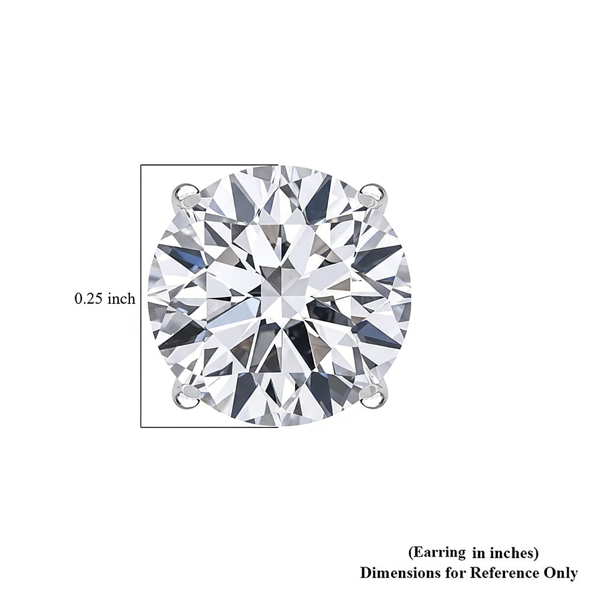 Doorbuster Luxuriant Lab Grown Diamond VS 4.00 ctw Stud Earrings in 14K White Gold image number 4