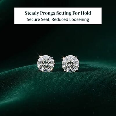 Luxuriant Lab Grown Diamond VS 4.00 ctw Stud Luxe Earrings in 14K White Gold