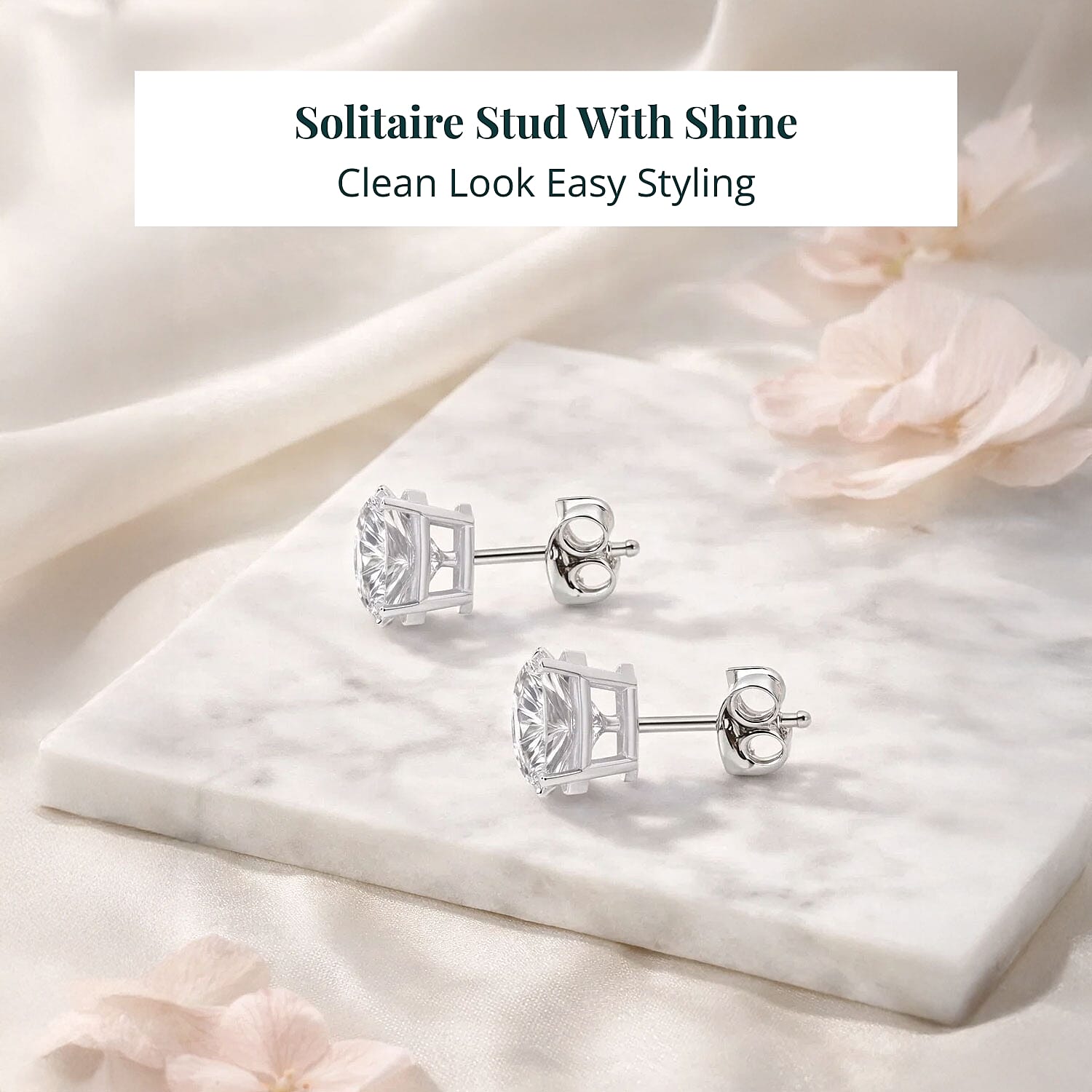 Luxuriant Lab Grown Diamond VS 4.00 ctw Stud Luxe Earrings in 14K White Gold
