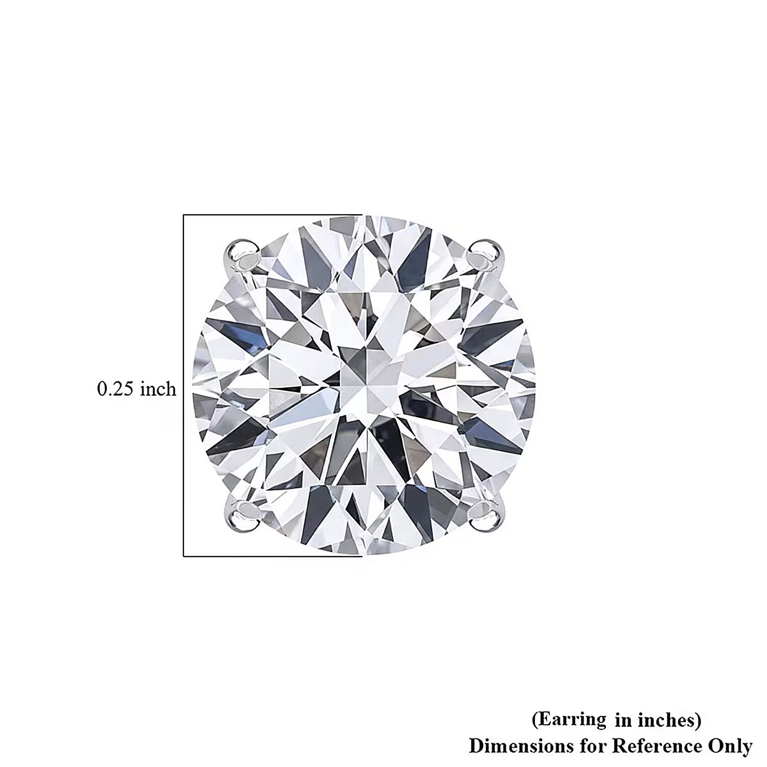 Luxuriant Lab Grown Diamond VS 4.00 ctw Stud Luxe Earrings in 14K White Gold