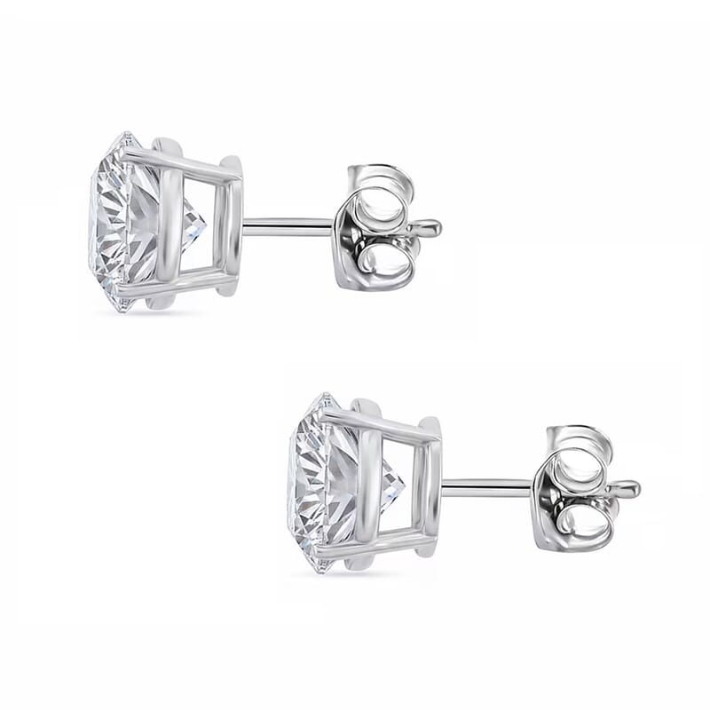 Luxuriant Lab Grown Diamond VS 4.00 ctw Stud Luxe Earrings in 14K White Gold