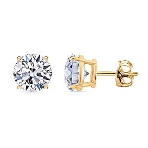 Doorbuster 14K Yellow Gold Luxuriant Lab Grown Diamond (F VS2) Earrings 4.00 ctw