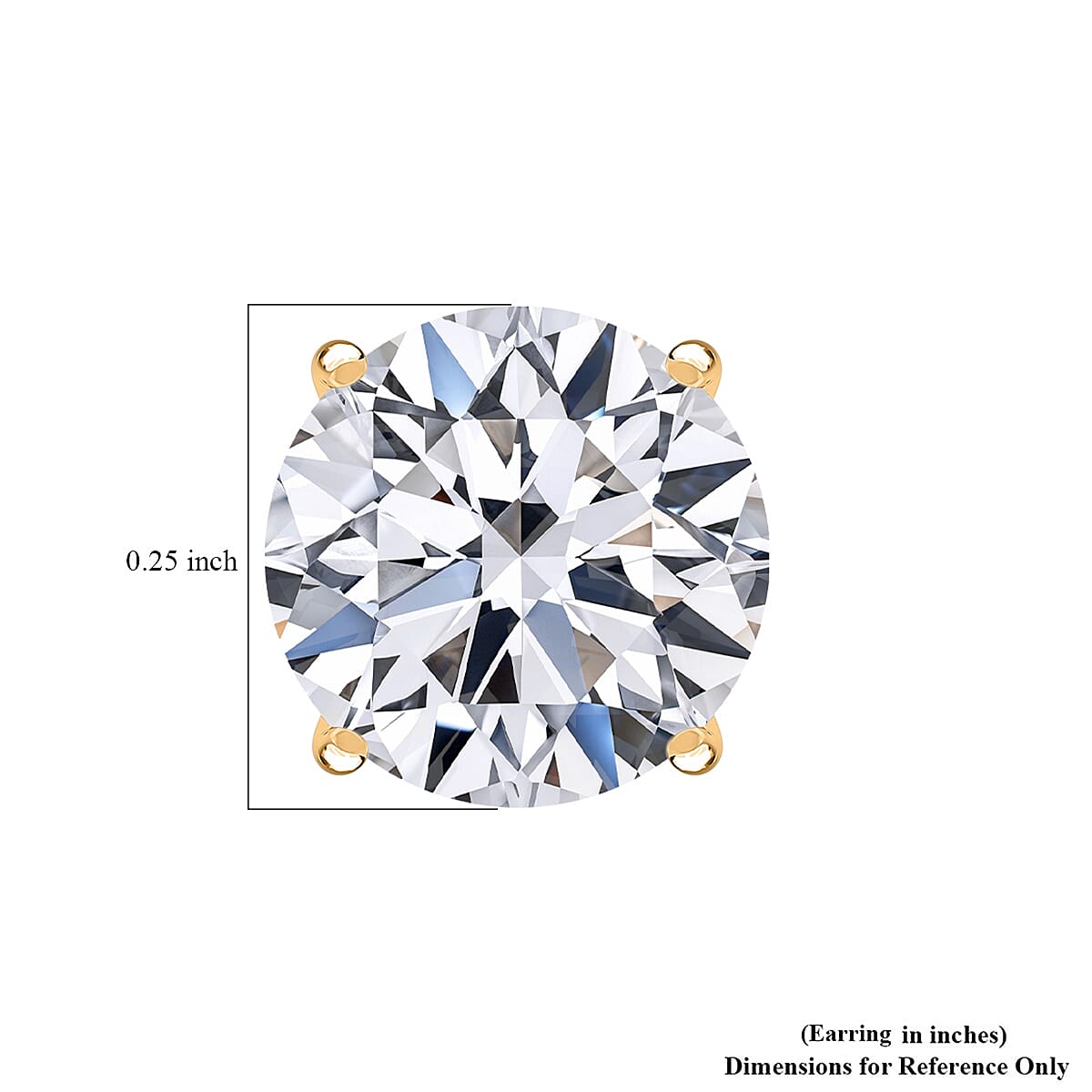 Doorbuster 14K Yellow Gold Luxuriant Lab Grown Diamond (F VS2) Earrings 4.00 ctw image number 4