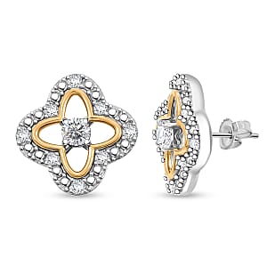 Doorbuster Luxuriant Lab Grown Diamond VS-SI 0.75 ctw Earrings in 14K Yellow Gold Over and Sterling Silver