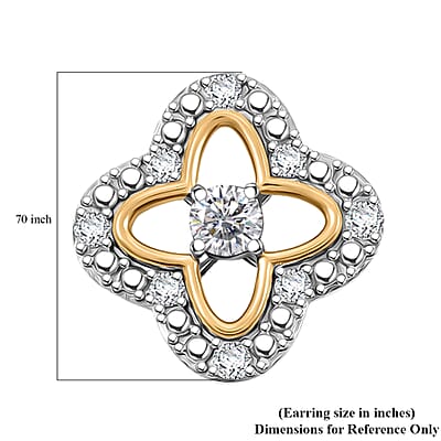  Luxuriant Lab Grown Diamond VS-SI 0.75 ctw Earrings in 14K Yellow Gold Over and Sterling Silver