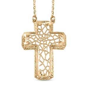 Cross Necklace in 10K Yellow Gold 1.4 Grams 16 Inches 