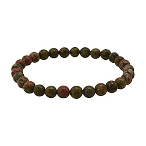 Unakite 60.00 ctw Beaded Stretch Bracelet