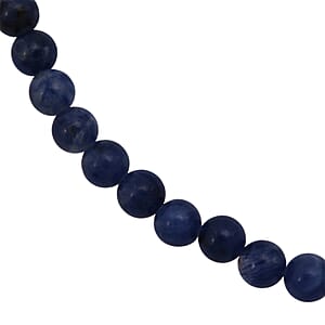 Sodalite Beaded Necklace with Magnetic Lock in Sterling Silver 140.00 ctw (18 Inches)