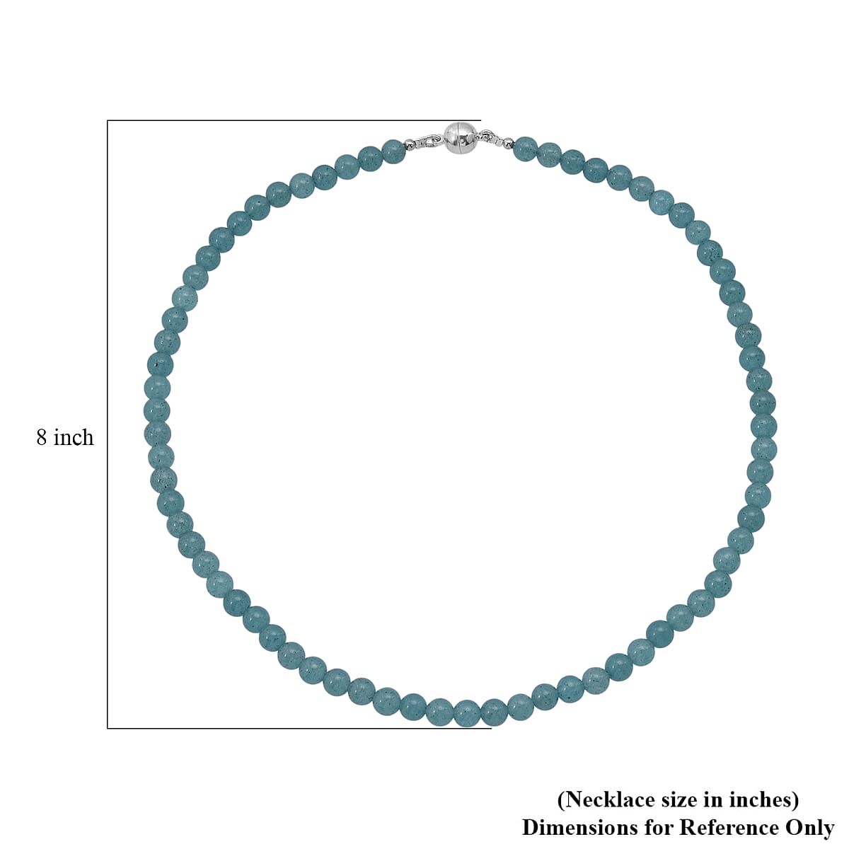 Amazonite Quartz Beaded Necklace with Magnetic Lock in Sterling Silver 125.00 ctw (18 Inches) image number 5