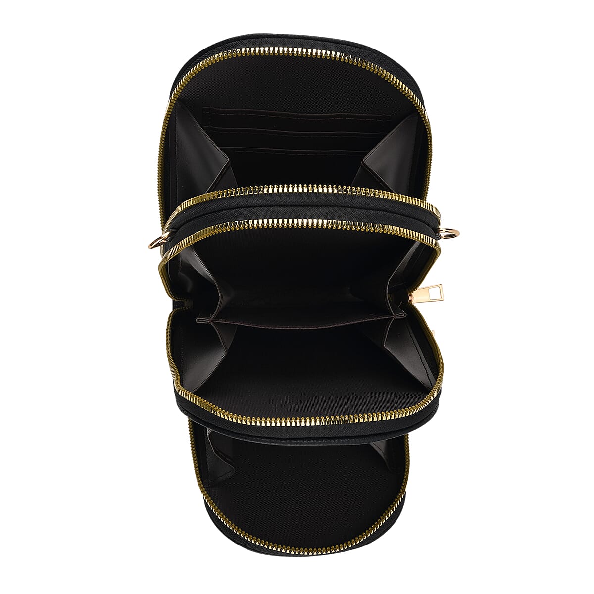 La Marey Black Faux Leather Crossbody Bag image number 5