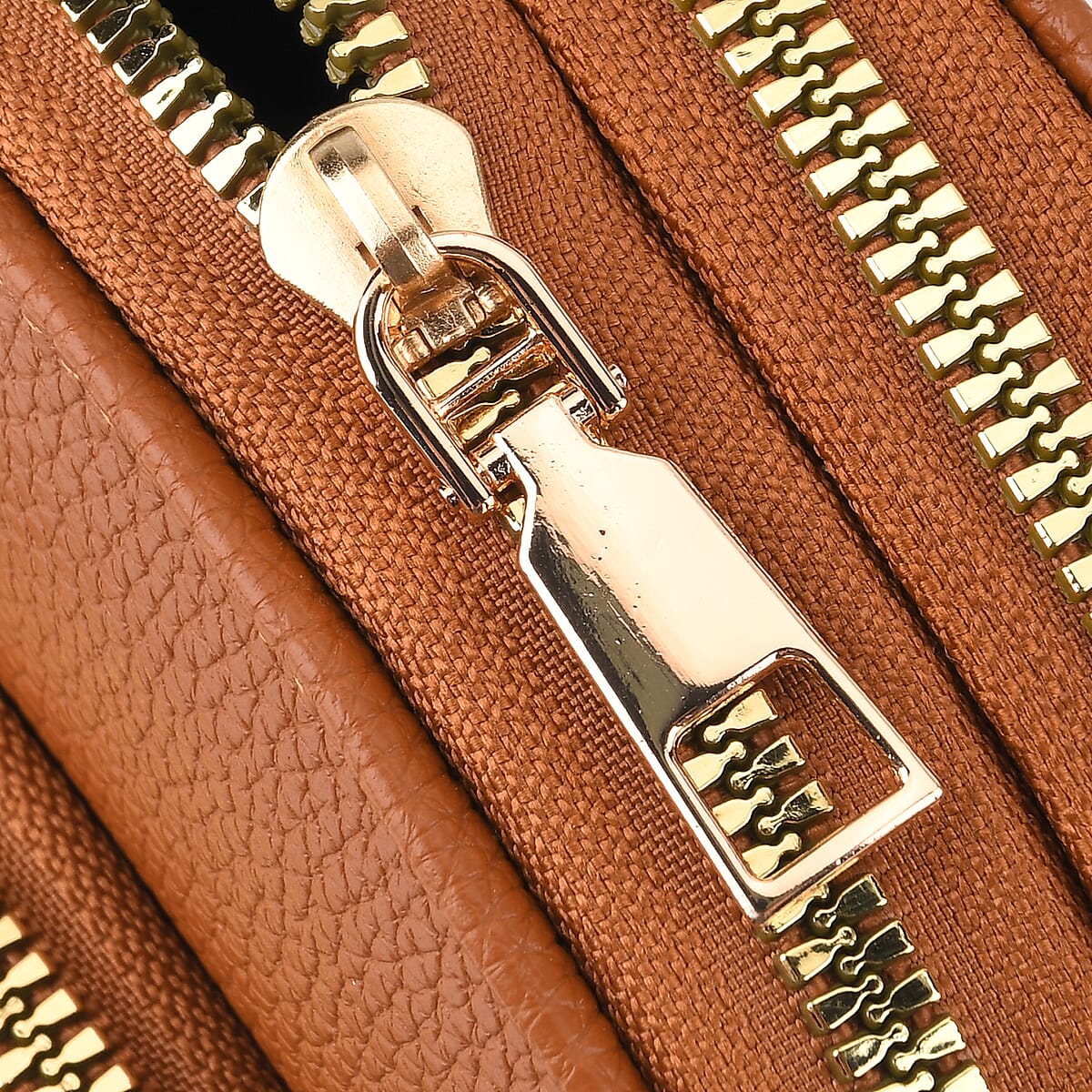 La Marey Brown Faux Leather Crossbody Bag image number 6