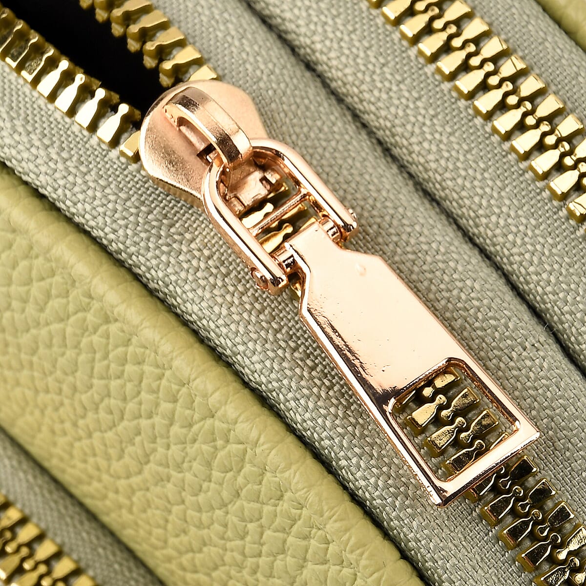 La Marey Green Faux Leather Crossbody Bag image number 6