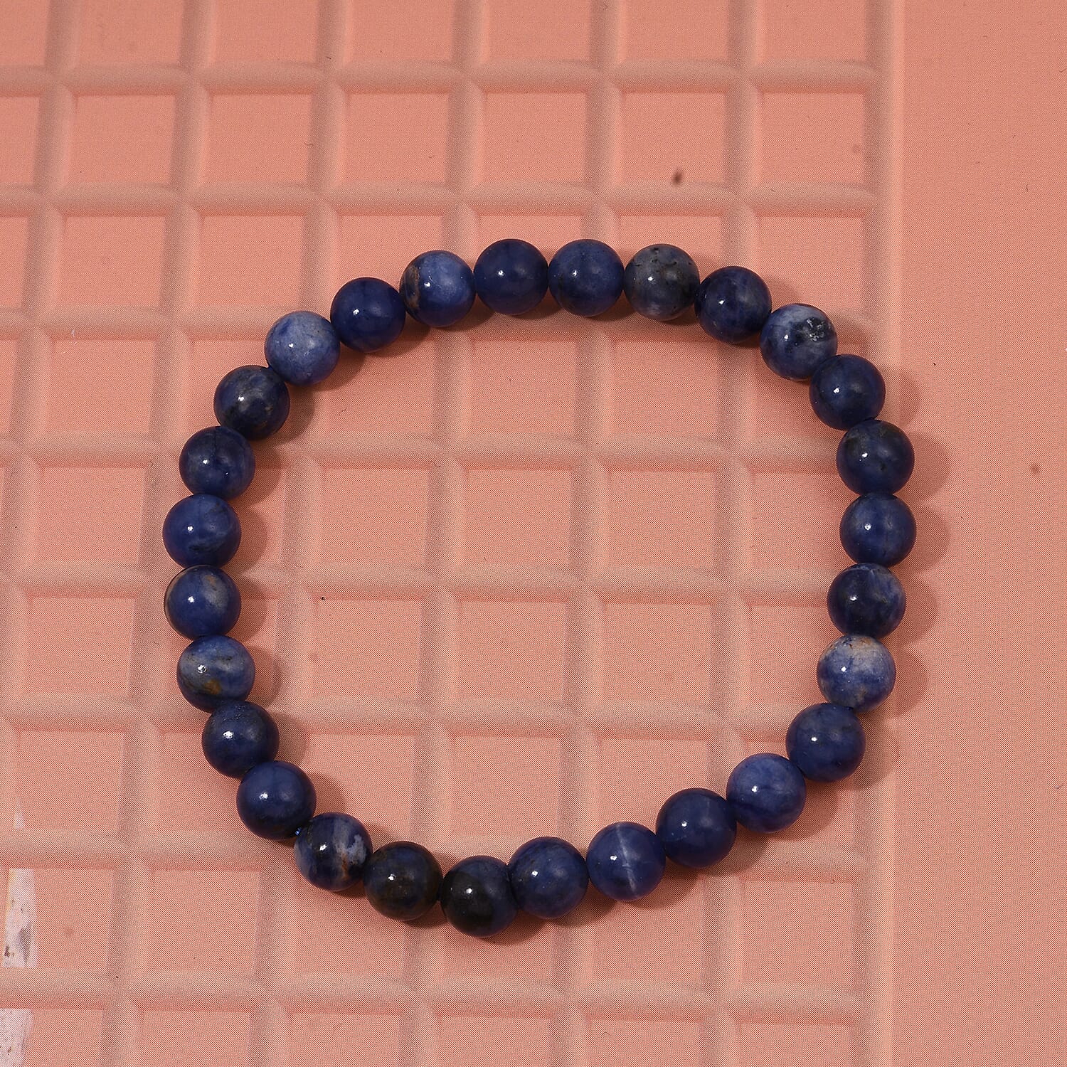 Sodalite Beaded Stretch Bracelet 55.00 ctw
