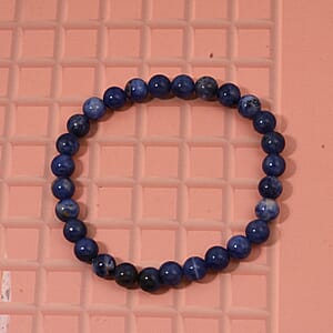 Sodalite Beaded Stretch Bracelet 55.00 ctw