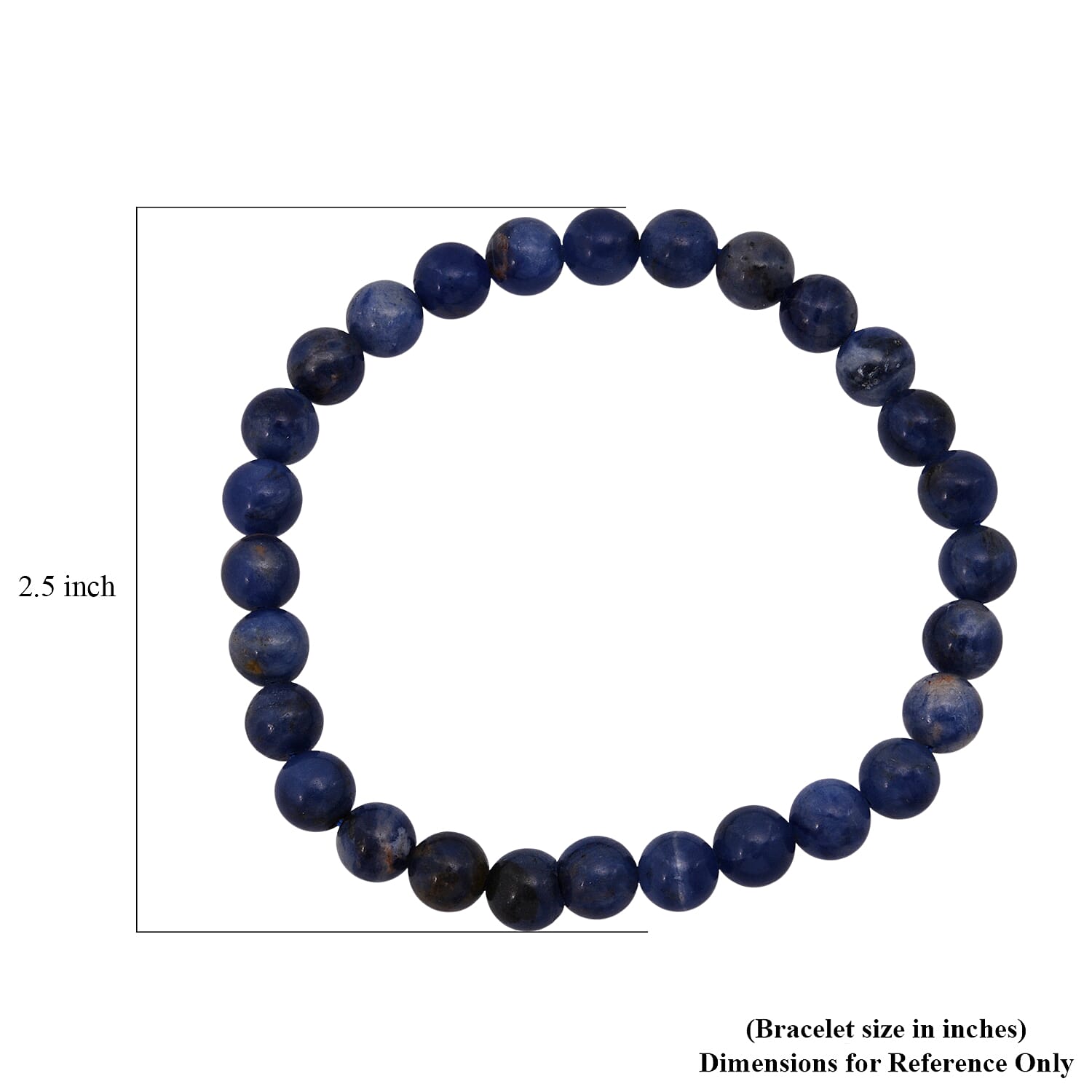 Sodalite Beaded Stretch Bracelet 55.00 ctw