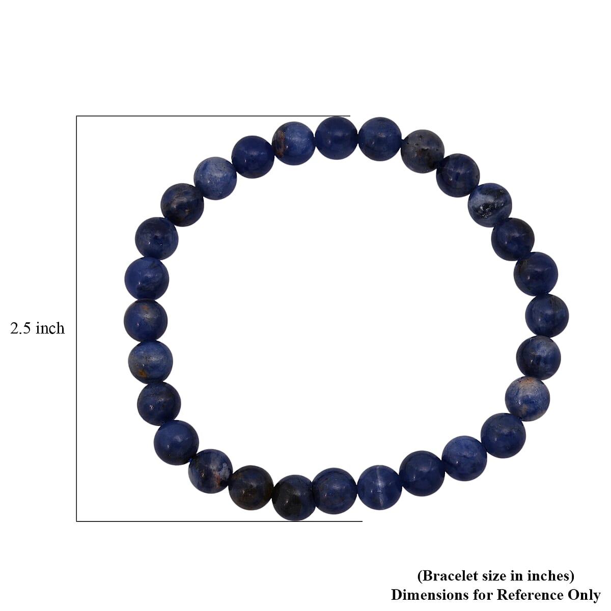 Sodalite Beaded Stretch Bracelet 55.00 ctw image number 4