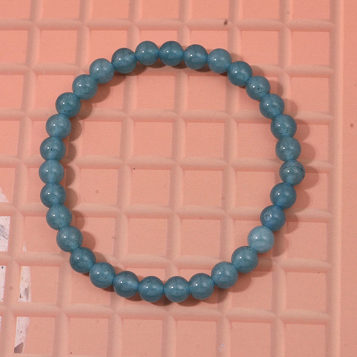 Amazonite Quartz Beaded Stretch Bracelet 50.00 ctw image number 1