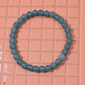 Amazonite Quartz Beaded Stretch Bracelet 50.00 ctw