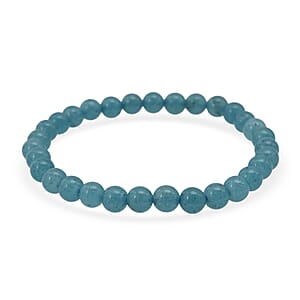 Amazonite Quartz Beaded Stretch Bracelet 50.00 ctw