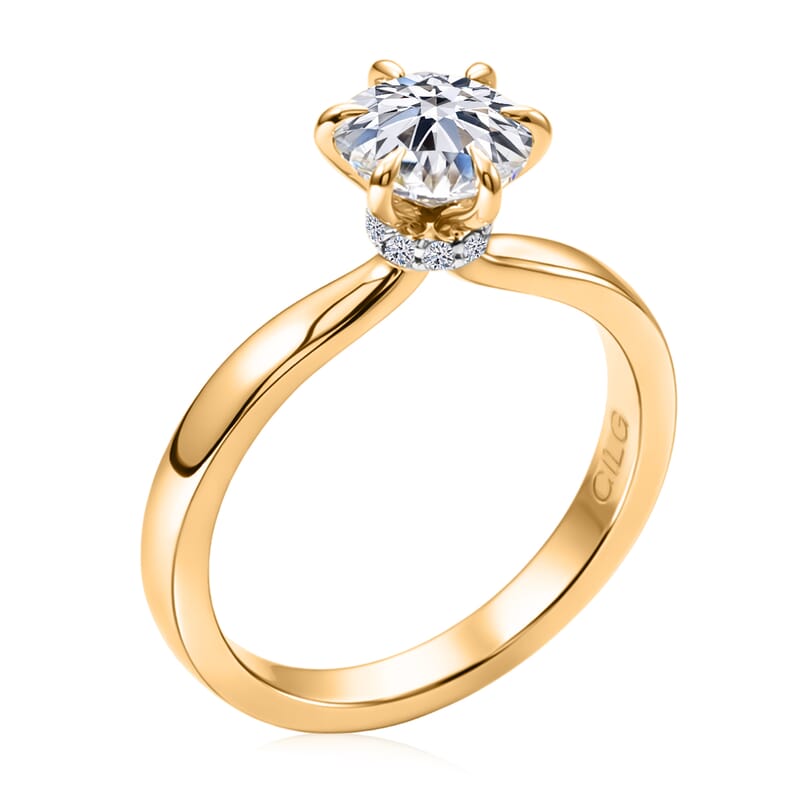 Luxuriant Lab Grown Diamond Ring in 14K Yellow Gold 1.15 ctw (Size 5.0)